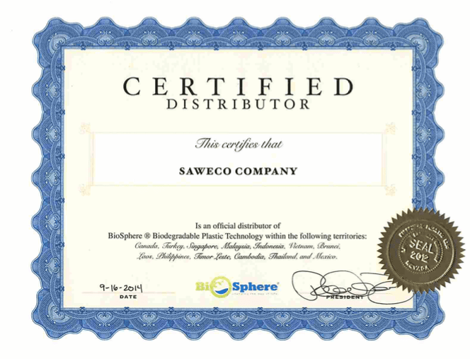 Saweco Certificate